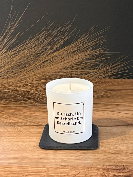 PFALZKERZE | Du. Isch. Un en Schorle bei Kerzelischd.